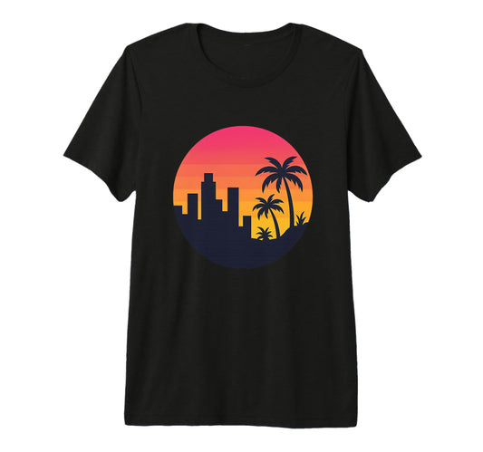 80S Synthwave Tri Blend T-Shirt - Graphic Print Unisex - T-Shirt, Sweatshirt, Hoodie