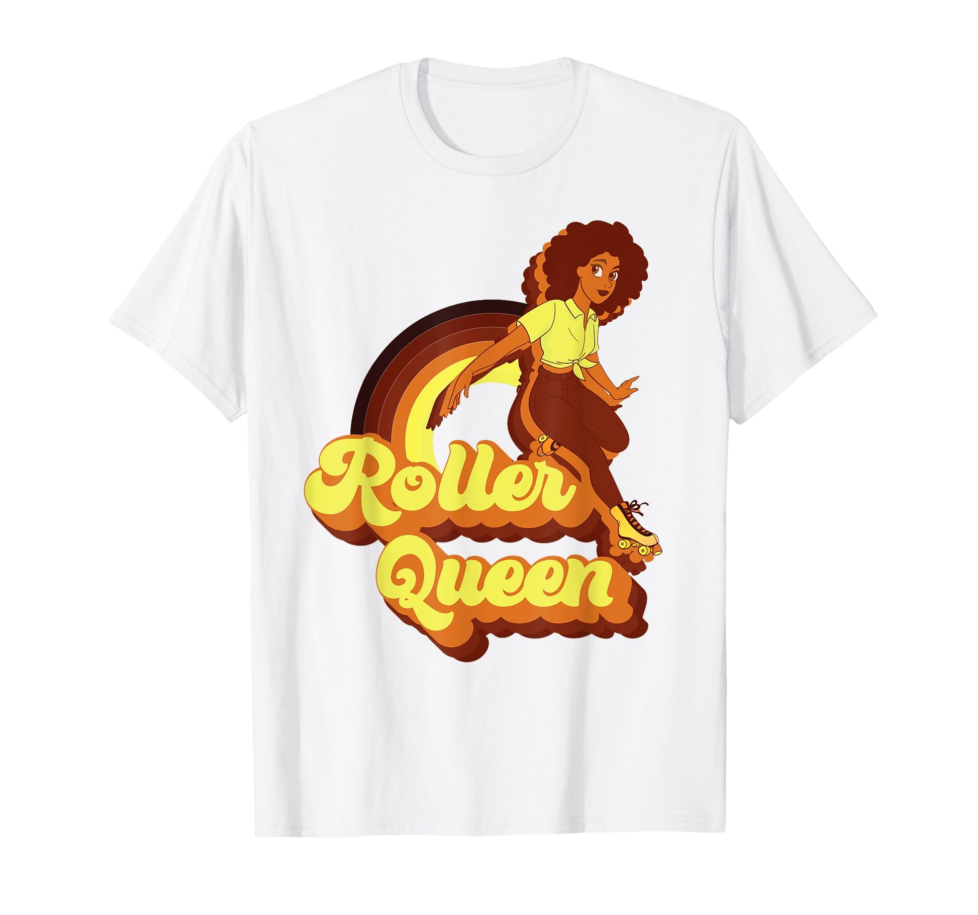 Roller Skating Skate 1970S Afro T-Shirt - Aesthetic Graphic for Adults - T-Shirt, Sweatshirt, Hoodie