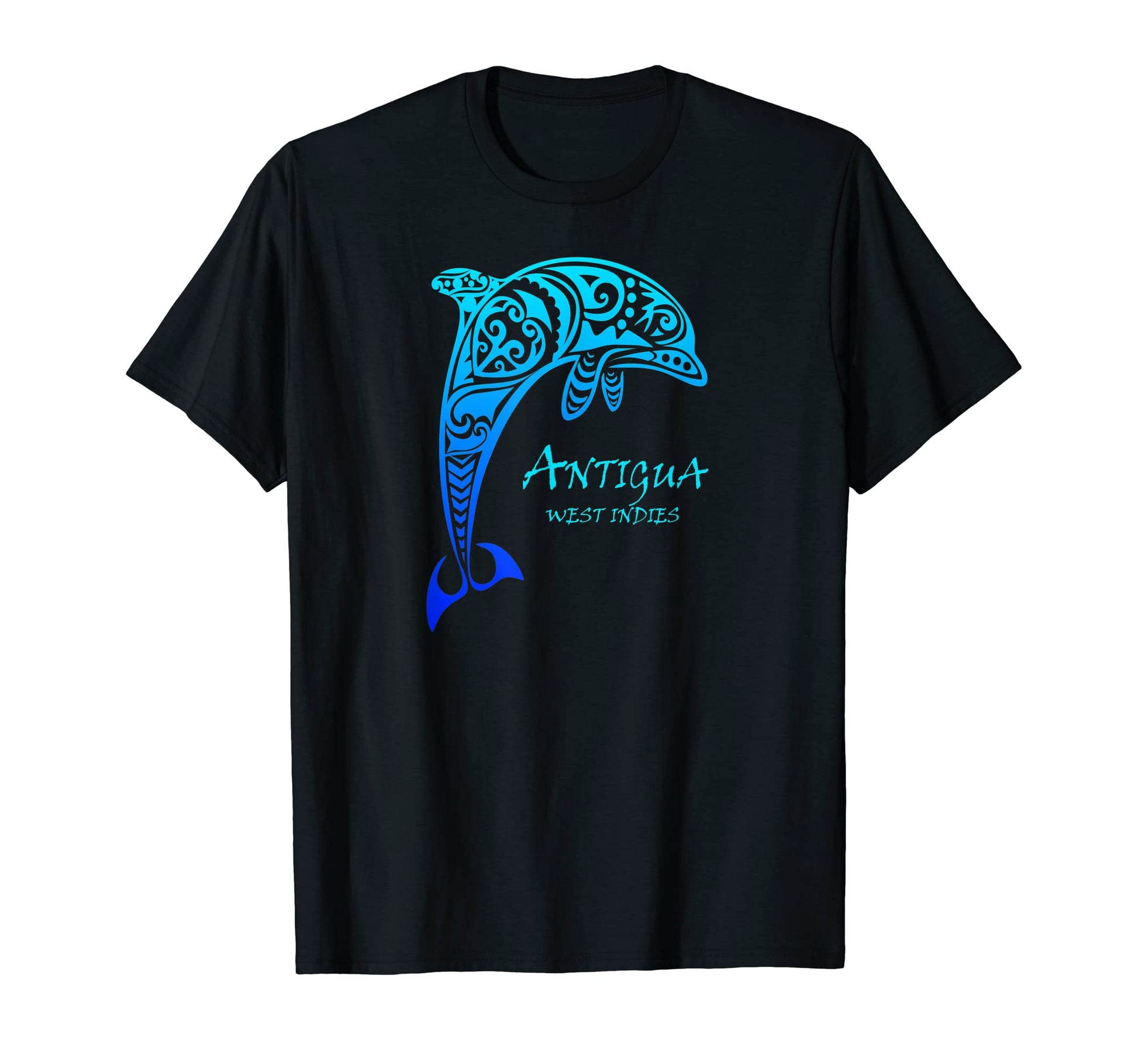 Antigua West Indies Tribal Dolphin T-Shirt - Unique Graphic Men Women - T-Shirt, Sweatshirt, Hoodie
