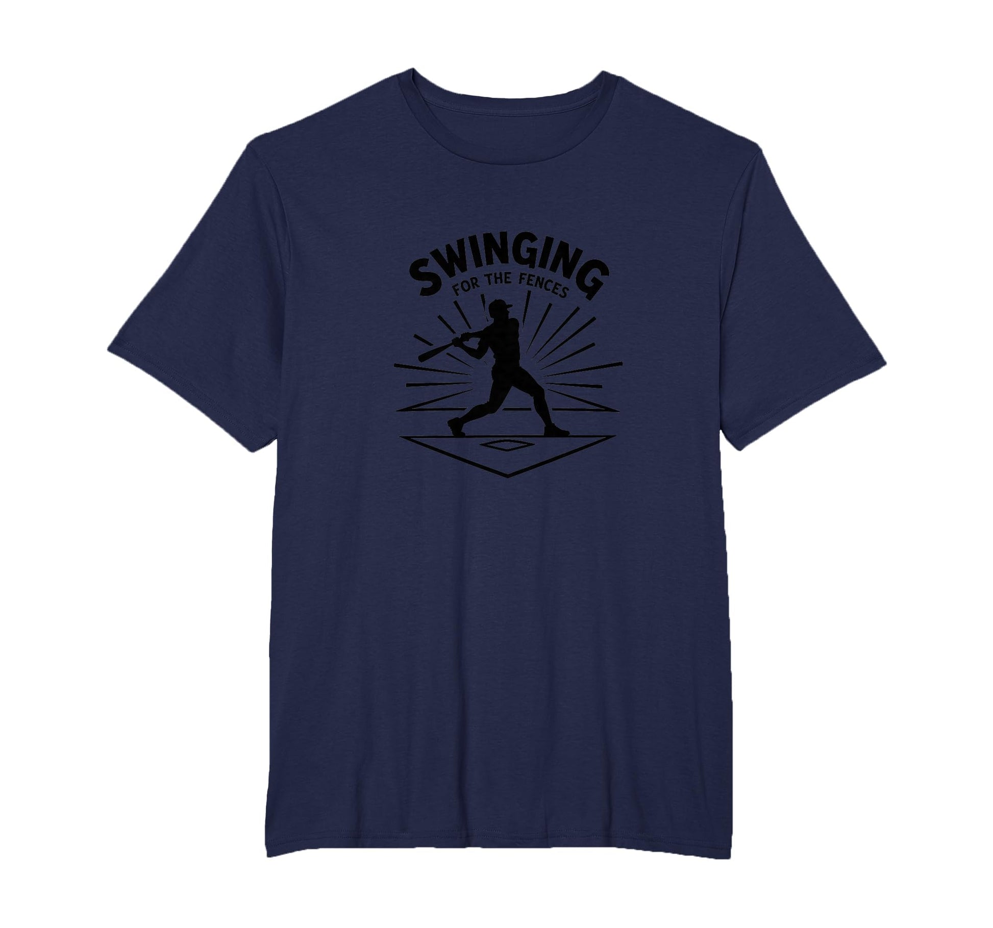 Baseball Swinging Fences Home Run T-Shirt - Casual Everyday Wear Men Women - T-Shirt, Sweatshirt, Hoodie