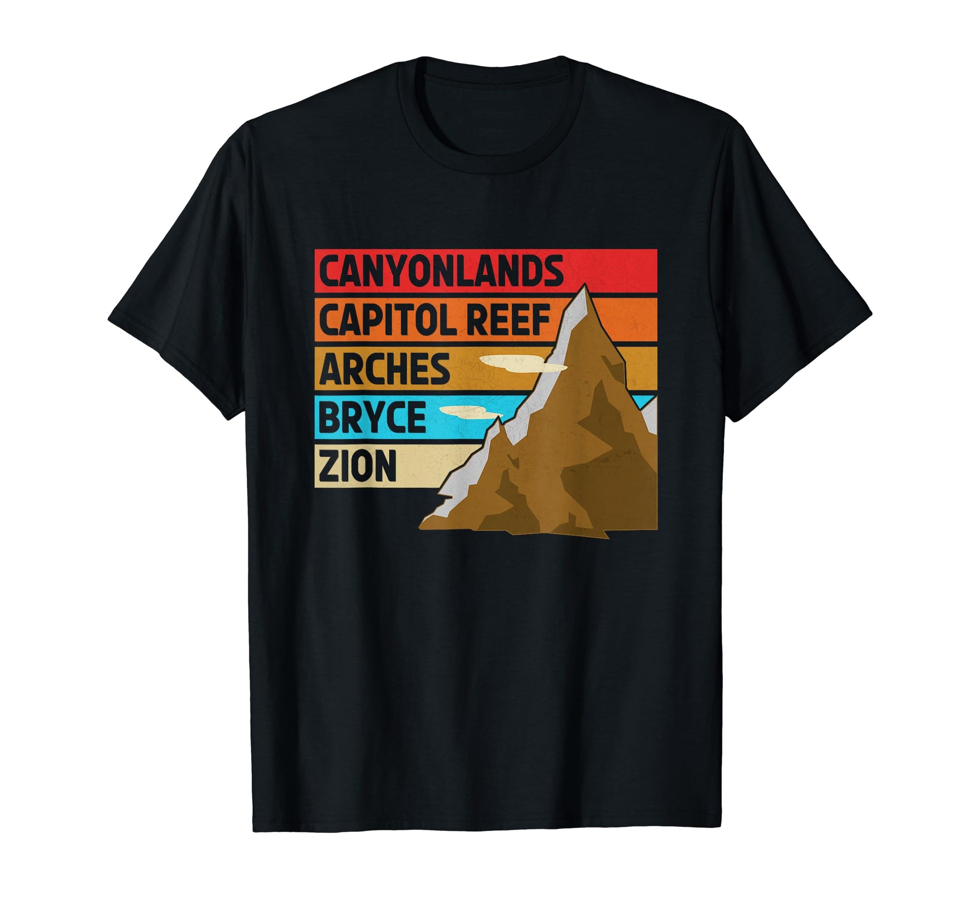 Utahs Mighty Five National Parks T-Shirt - Casual Everyday Wear Unisex - T-Shirt, Sweatshirt, Hoodie