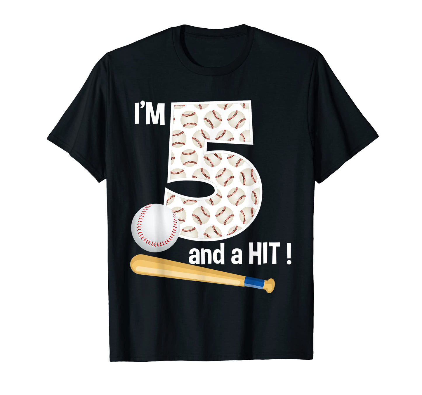Baseball Sports 5Th Birthday Im 5 And T-Shirt - Streetwear Style Men Women - T-Shirt, Sweatshirt, Hoodie