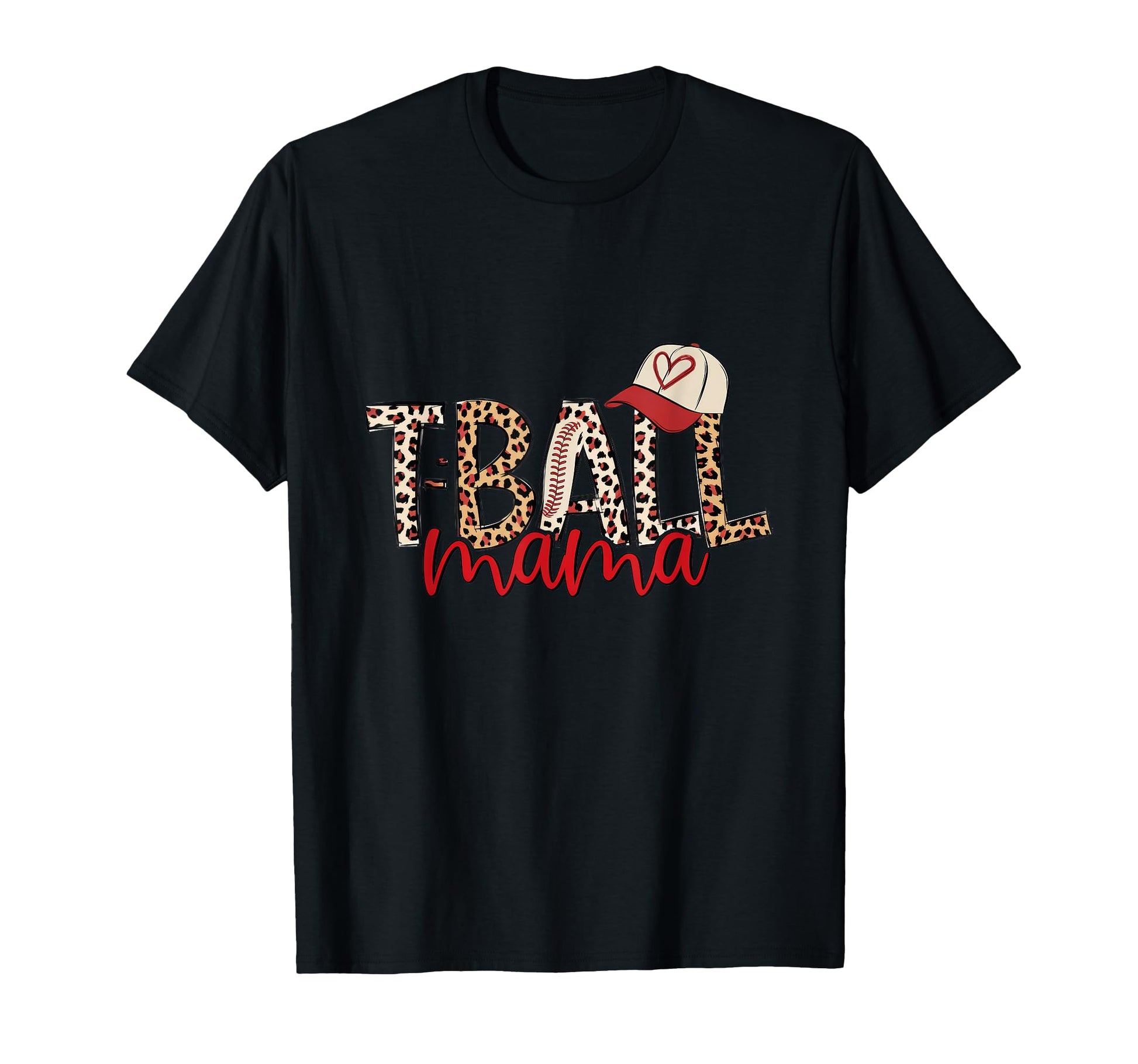 Leopard American Baseball Mom Mama T-Shirt - Fun Novelty Design Men Women - T-Shirt, Sweatshirt, Hoodie