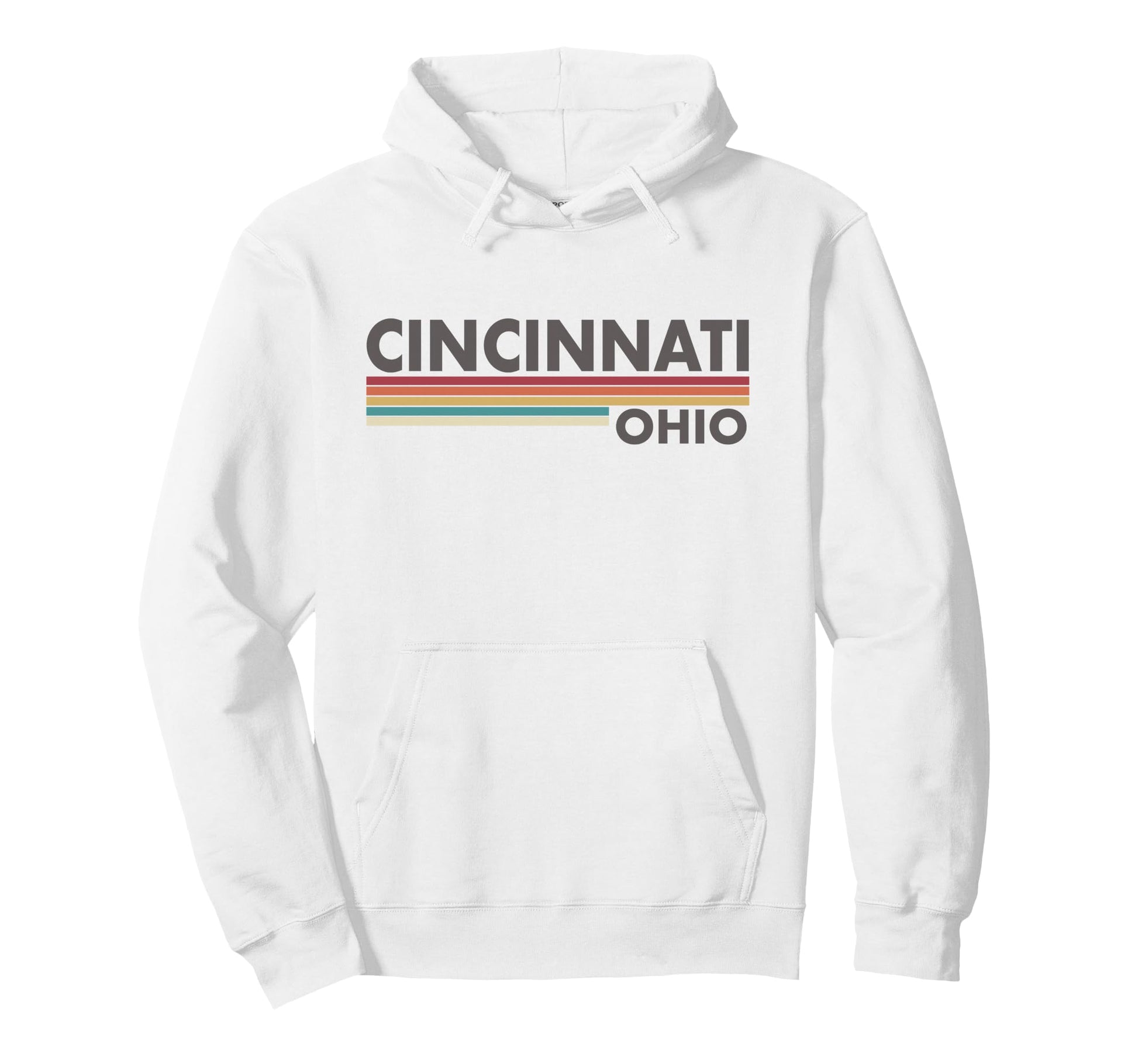 Cincinnati Ohio Stripes Hoodie - Aesthetic Graphic for Adults - T-Shirt, Sweatshirt, Hoodie