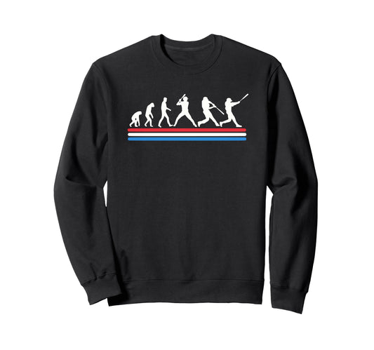 Baseball Evolution Sunset Baseball Sweatshirt - Graphic Print Men Women - T-Shirt, Sweatshirt, Hoodie