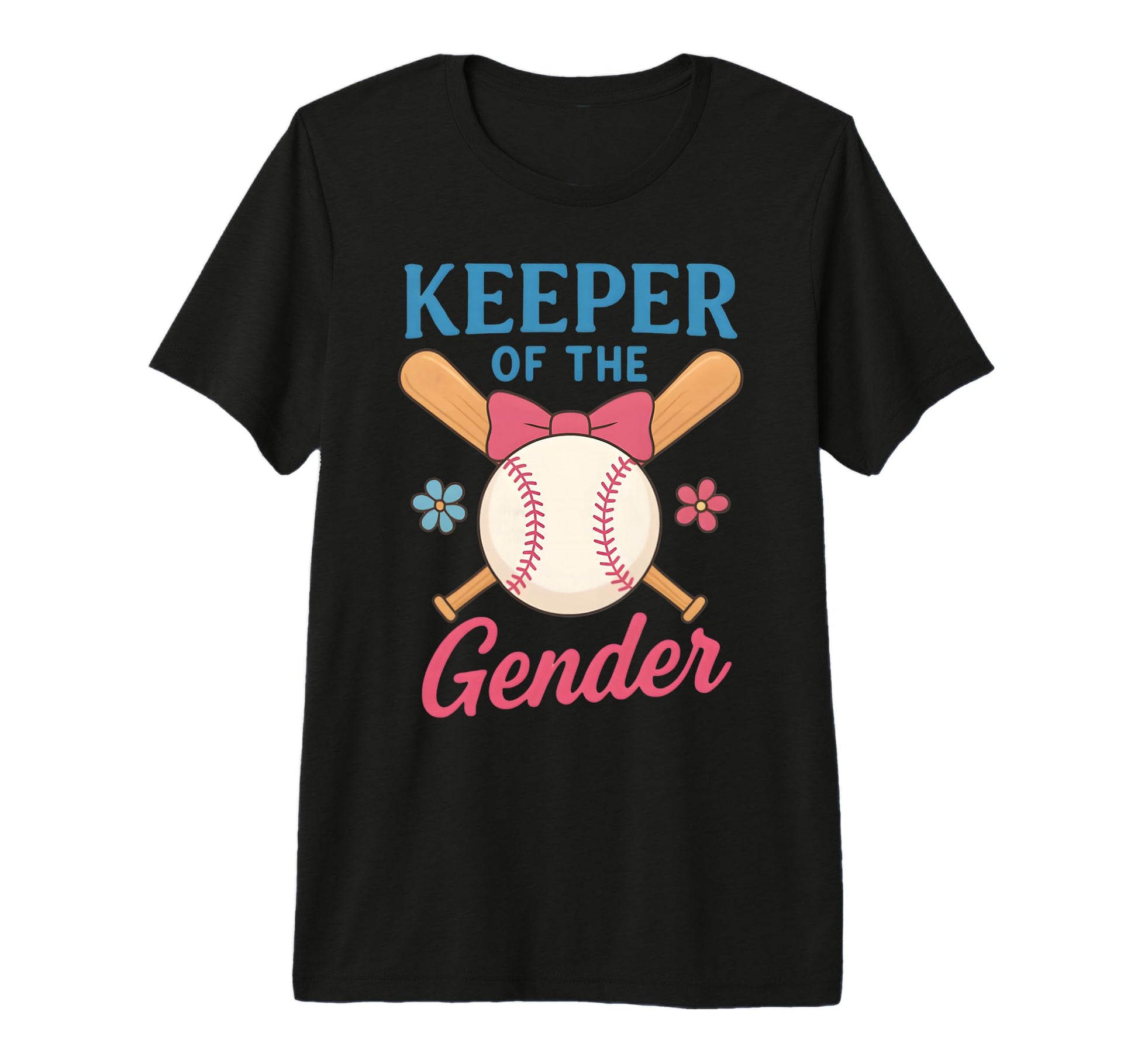 Keeper Gender Baseball Or Bows Funny T-Shirt - Custom Art Print for Adults - T-Shirt, Sweatshirt, Hoodie