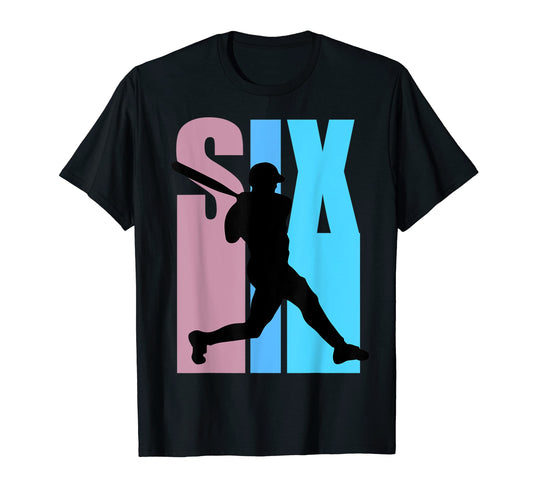 Baseball 6Th Birthday School Team T-Shirt - Streetwear Style Men Women - T-Shirt, Sweatshirt, Hoodie