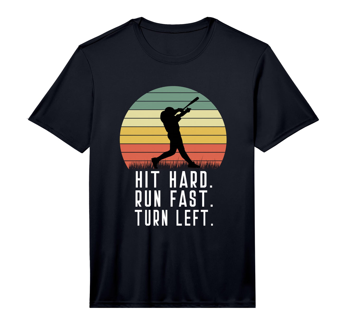 Baseball Batter Homerun Hit Hard Run T-Shirt - Minimalist Print Men Women - T-Shirt, Sweatshirt, Hoodie