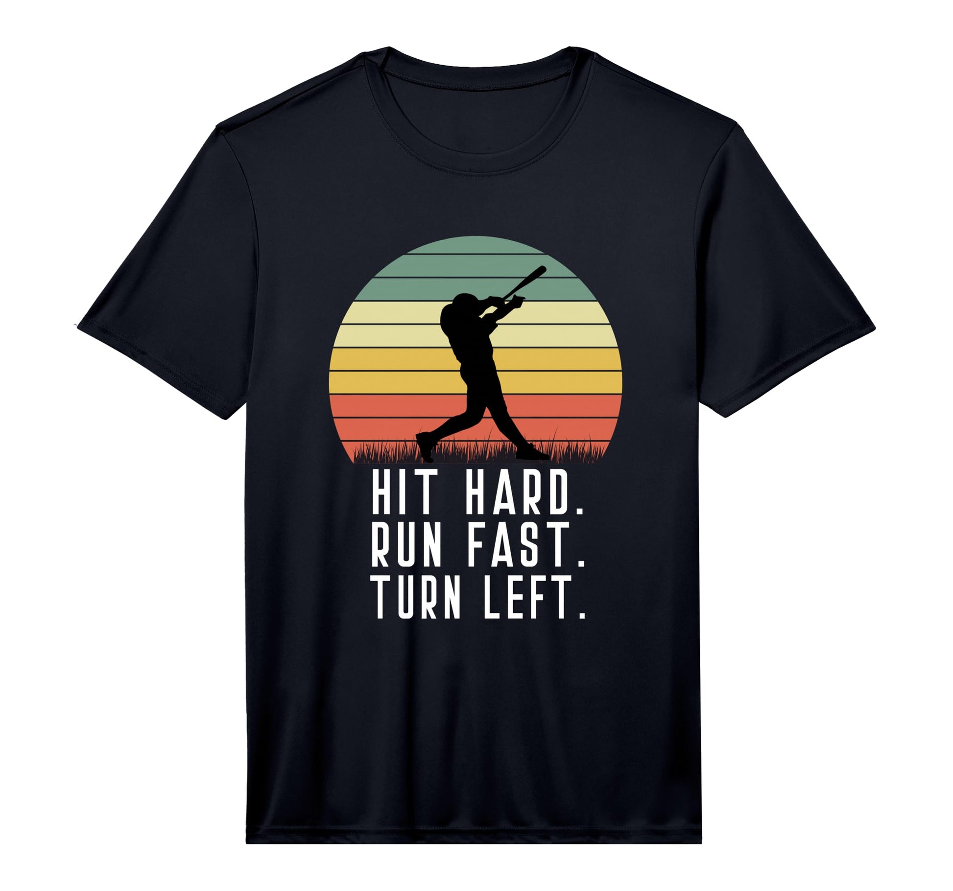 Baseball Batter Homerun Hit Hard Run T-Shirt - Minimalist Print Men Women - T-Shirt, Sweatshirt, Hoodie