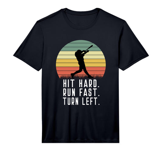 Baseball Batter Homerun Hit Hard Run T-Shirt - Minimalist Print Men Women - T-Shirt, Sweatshirt, Hoodie