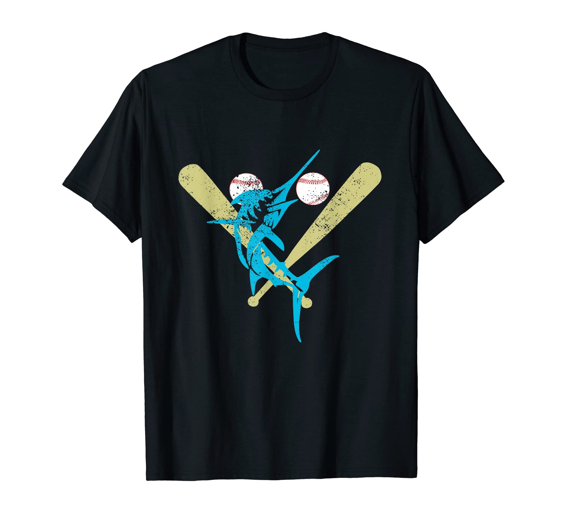 Distressed Baseball And Fishing T-Shirt - Aesthetic Graphic Unisex - T-Shirt, Sweatshirt, Hoodie