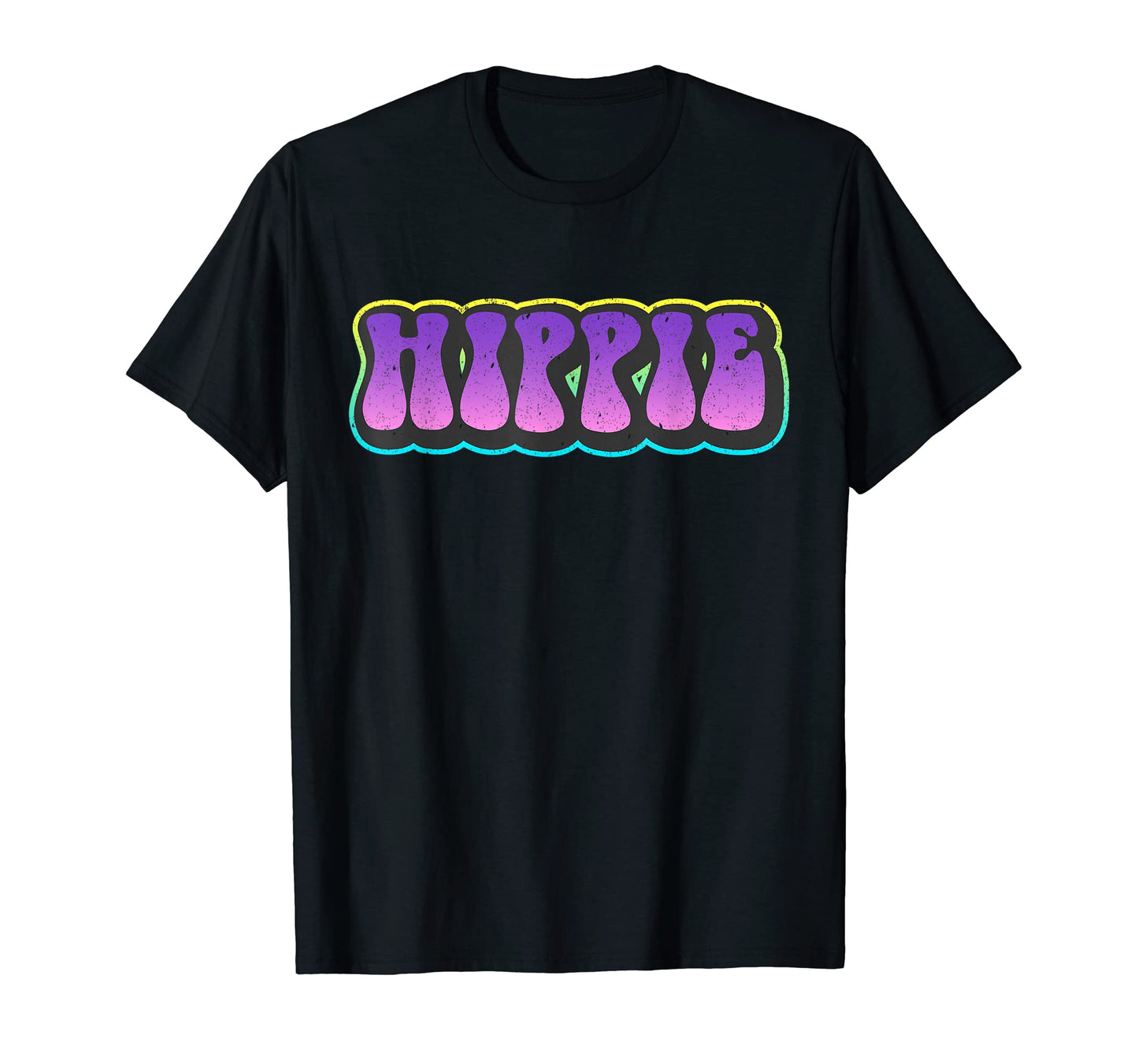 Hippie Word Groovy Hippies 60S 70S T-Shirt - Fun Novelty Design Unisex - T-Shirt, Sweatshirt, Hoodie