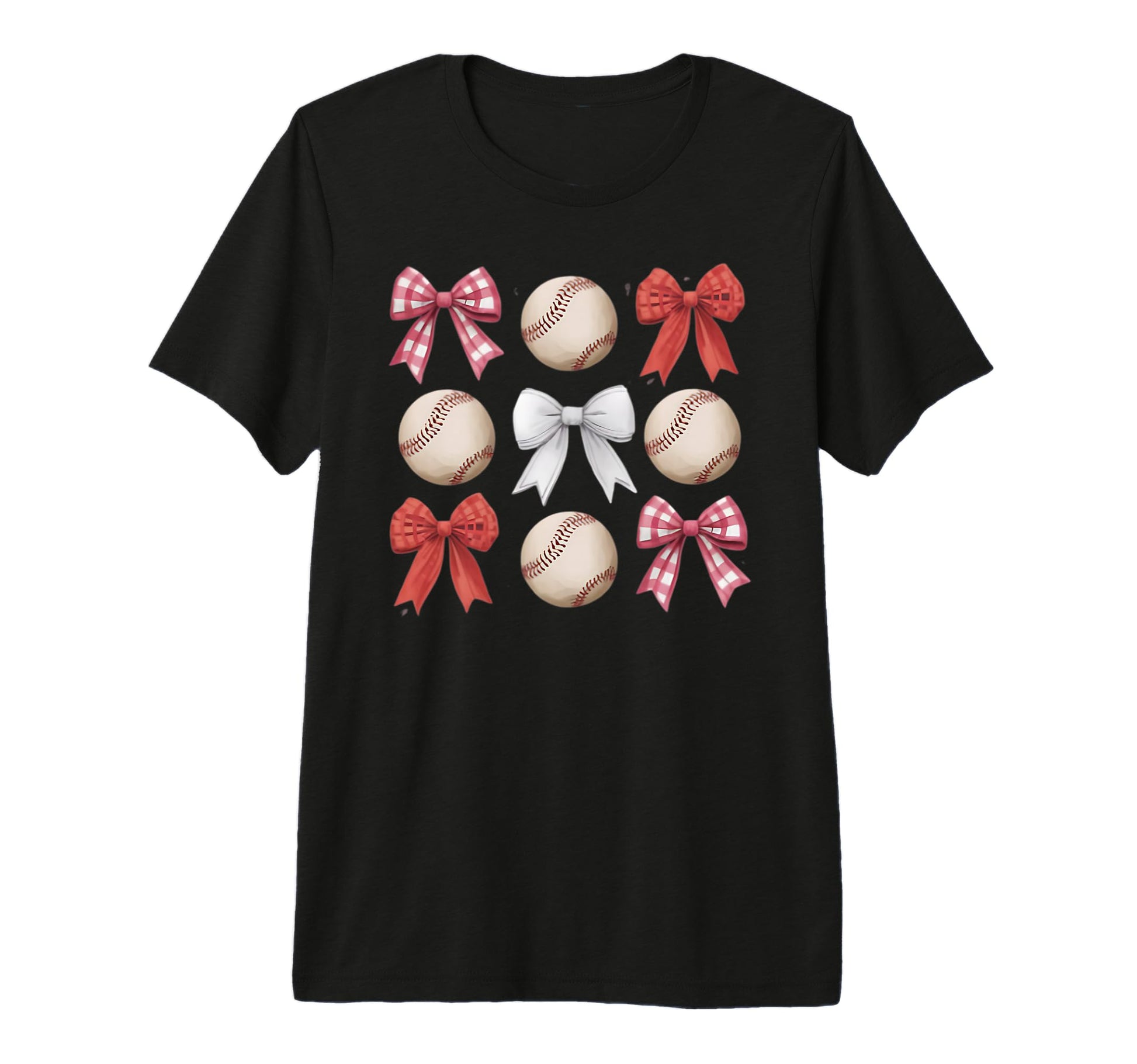 Baseball Coquette Bow Mom Sister Tri Blend T-Shirt - Unique Graphic Unisex - T-Shirt, Sweatshirt, Hoodie