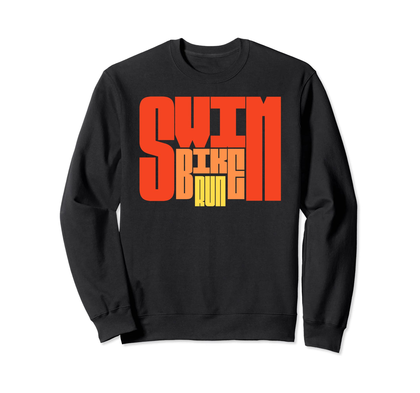 Swim Bike Run Triathlon Sweatshirt - Minimalist Print for Adults - T-Shirt, Sweatshirt, Hoodie