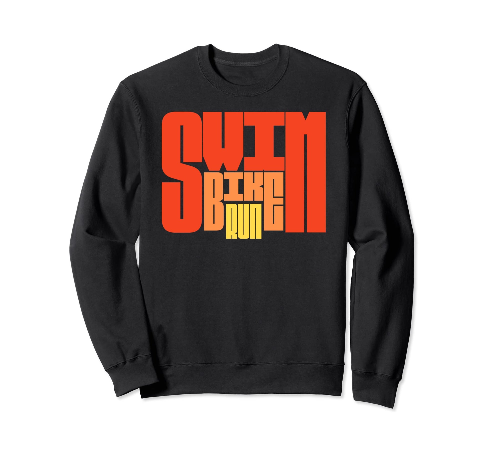 Swim Bike Run Triathlon Sweatshirt - Minimalist Print for Adults - T-Shirt, Sweatshirt, Hoodie