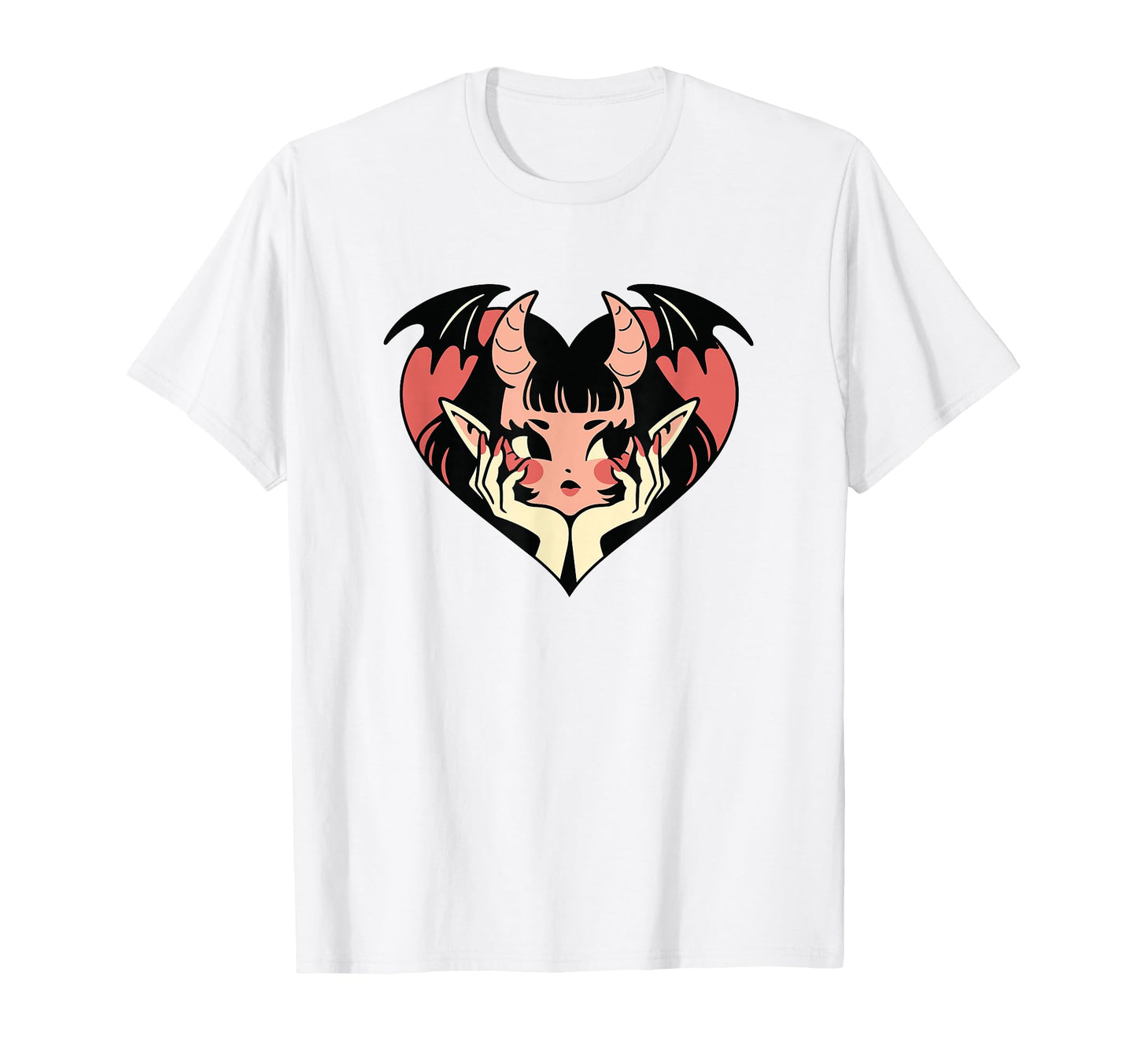 Kawaii Goth Demon Y2K Harajuku T-Shirt - Casual Everyday Wear for Adults - T-Shirt, Sweatshirt, Hoodie
