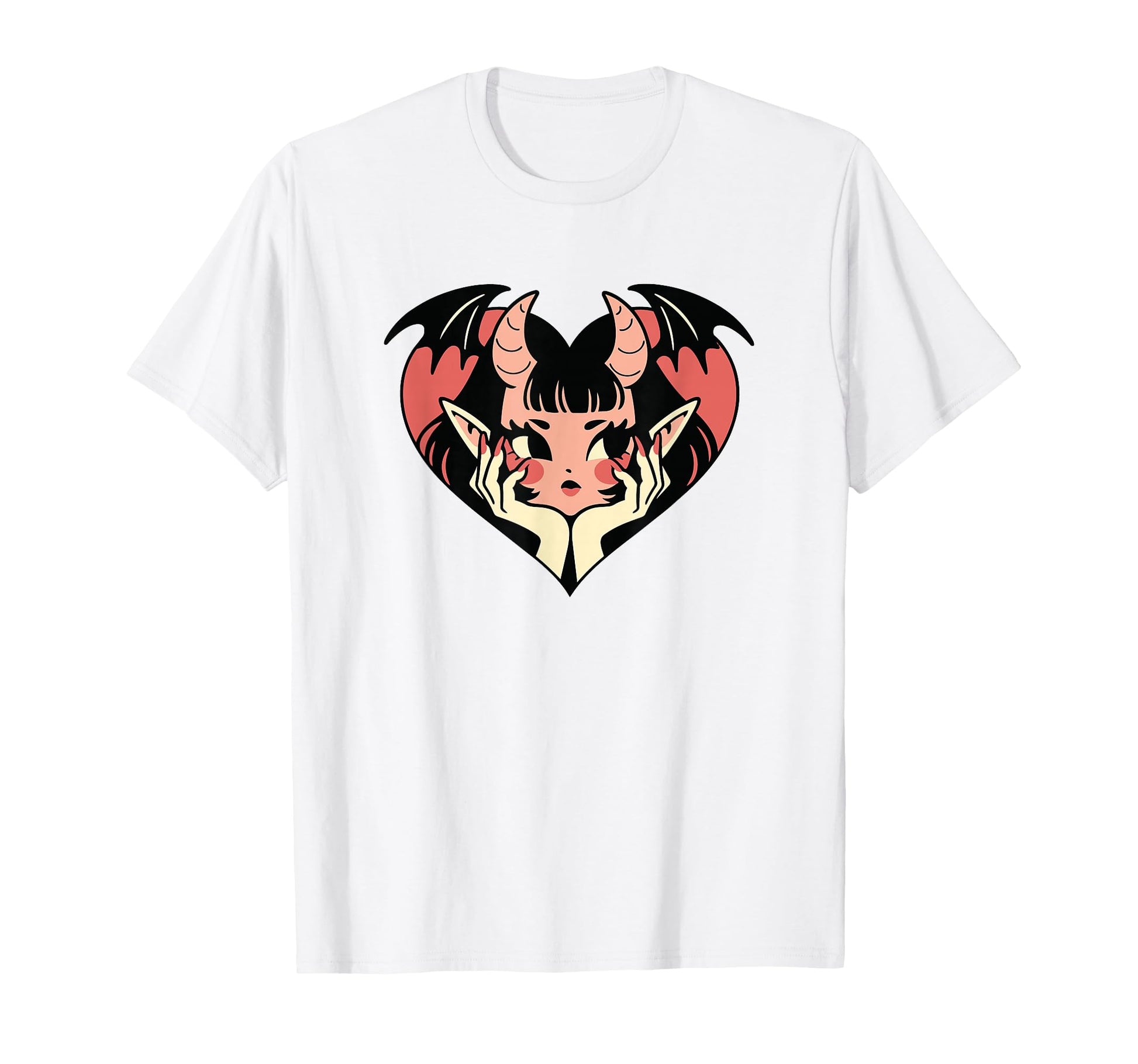 Kawaii Goth Demon Y2K Harajuku T-Shirt - Casual Everyday Wear for Adults - T-Shirt, Sweatshirt, Hoodie