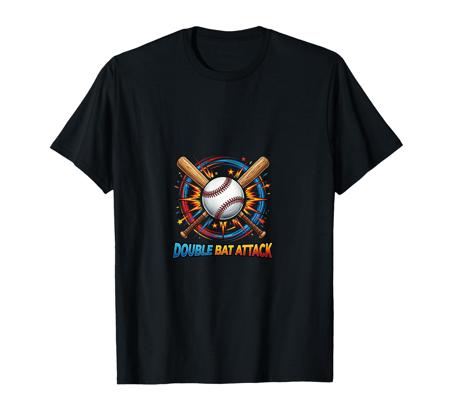 Double Bat Attack Baseball Power Strike T-Shirt - Streetwear Style Unisex - T-Shirt, Sweatshirt, Hoodie