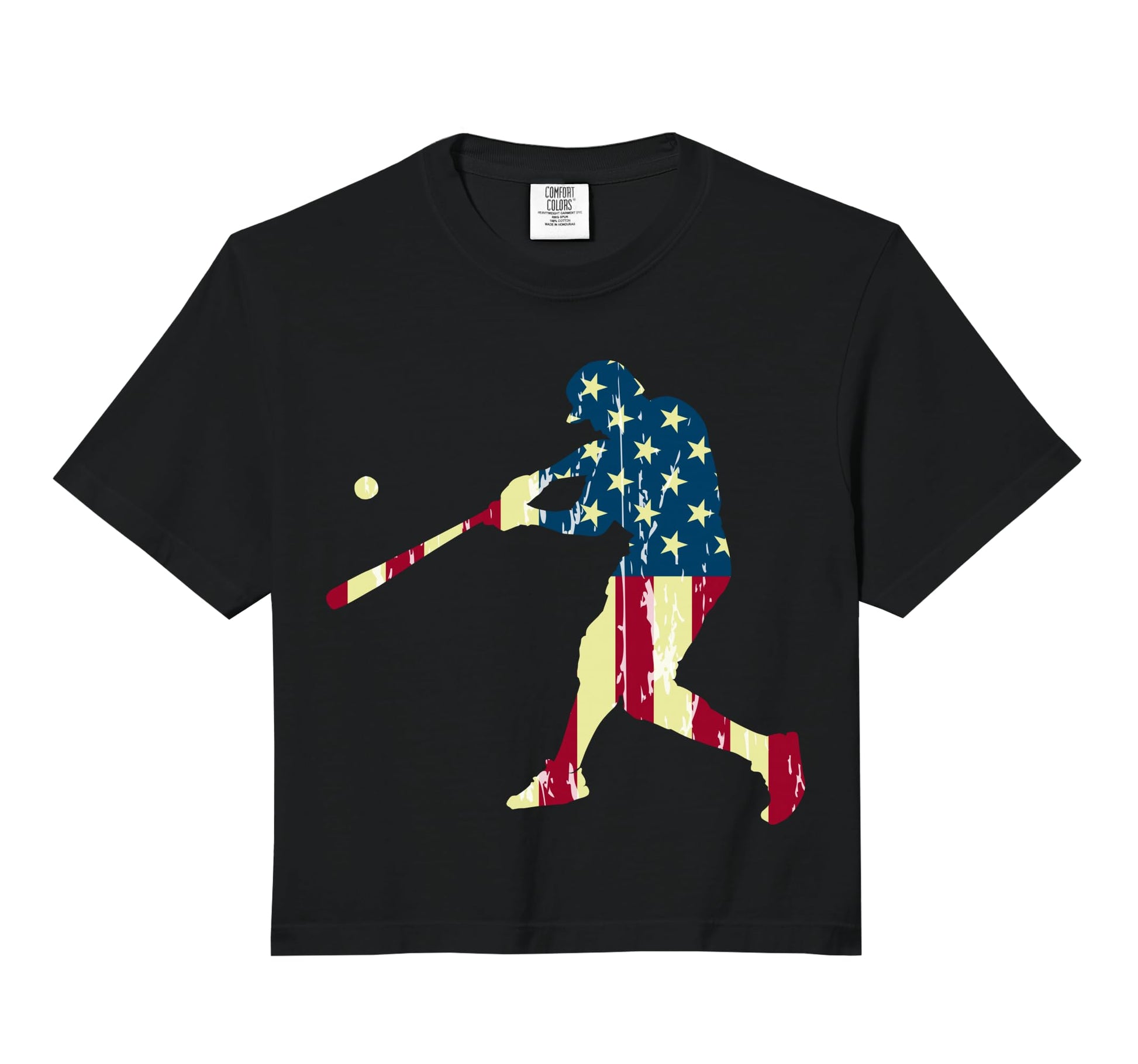 Patriotic American Flag Baseball Baseball Hoodie - Minimalist Print Unisex - T-Shirt, Sweatshirt, Hoodie