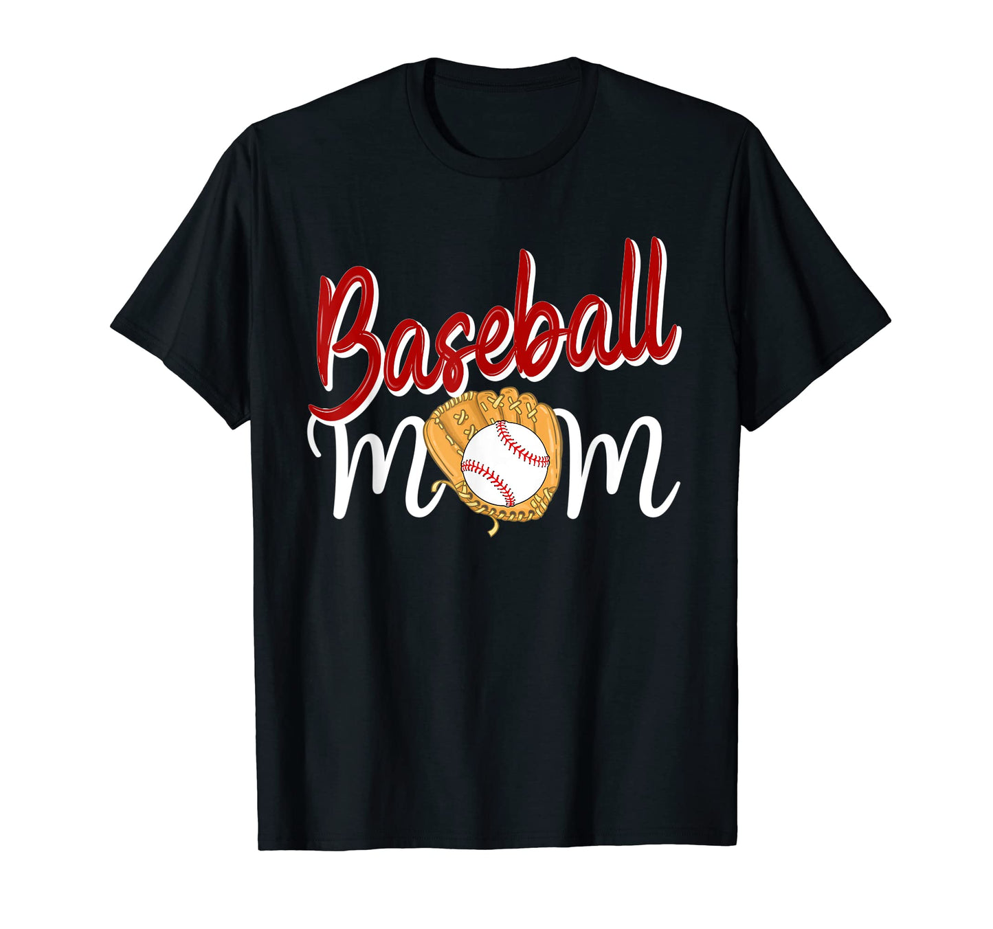 Baseball Mom Funny Leopard T-Shirt - Fun Novelty Design for Adults - T-Shirt, Sweatshirt, Hoodie