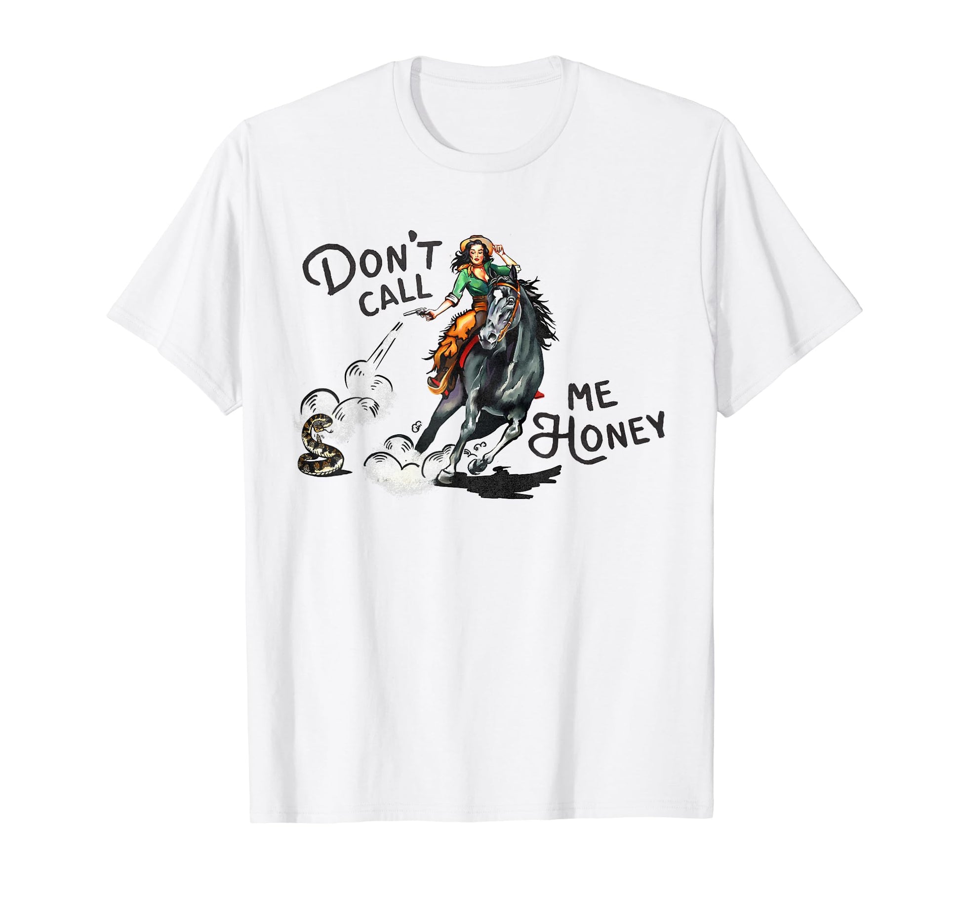 Call Me Honey Western Rodeo Cowgirl Gift T-Shirt - Custom Art Print Unisex - T-Shirt, Sweatshirt, Hoodie