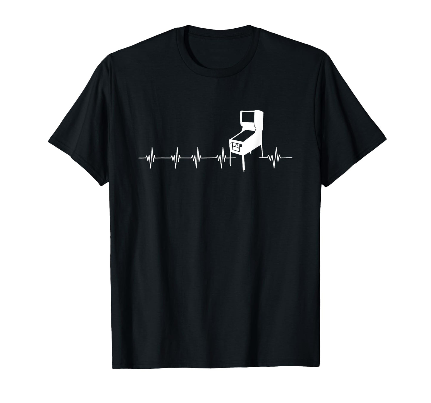 Funny Pinball Machine Game Heartbeat T-Shirt - Minimalist Print for Adults - T-Shirt, Sweatshirt, Hoodie