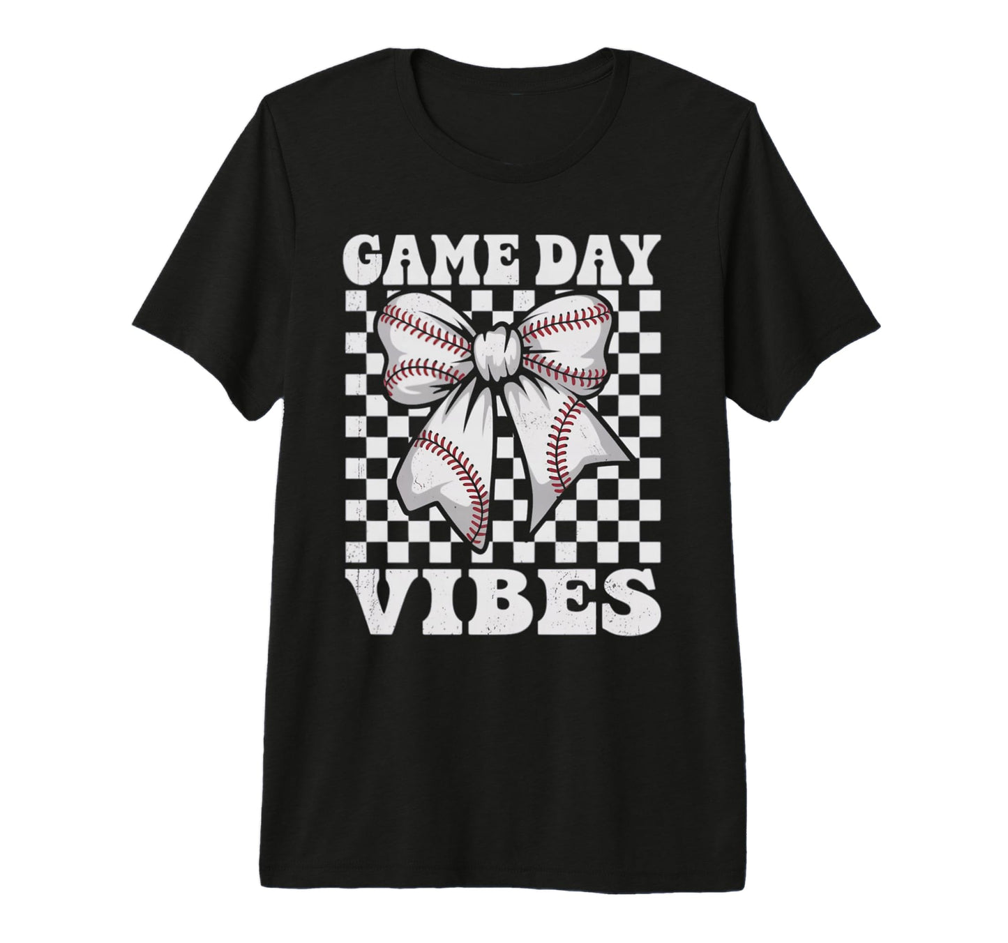 Game Day Vibes Coquette Bow Baseball T-Shirt - Casual Everyday Wear Unisex - T-Shirt, Sweatshirt, Hoodie