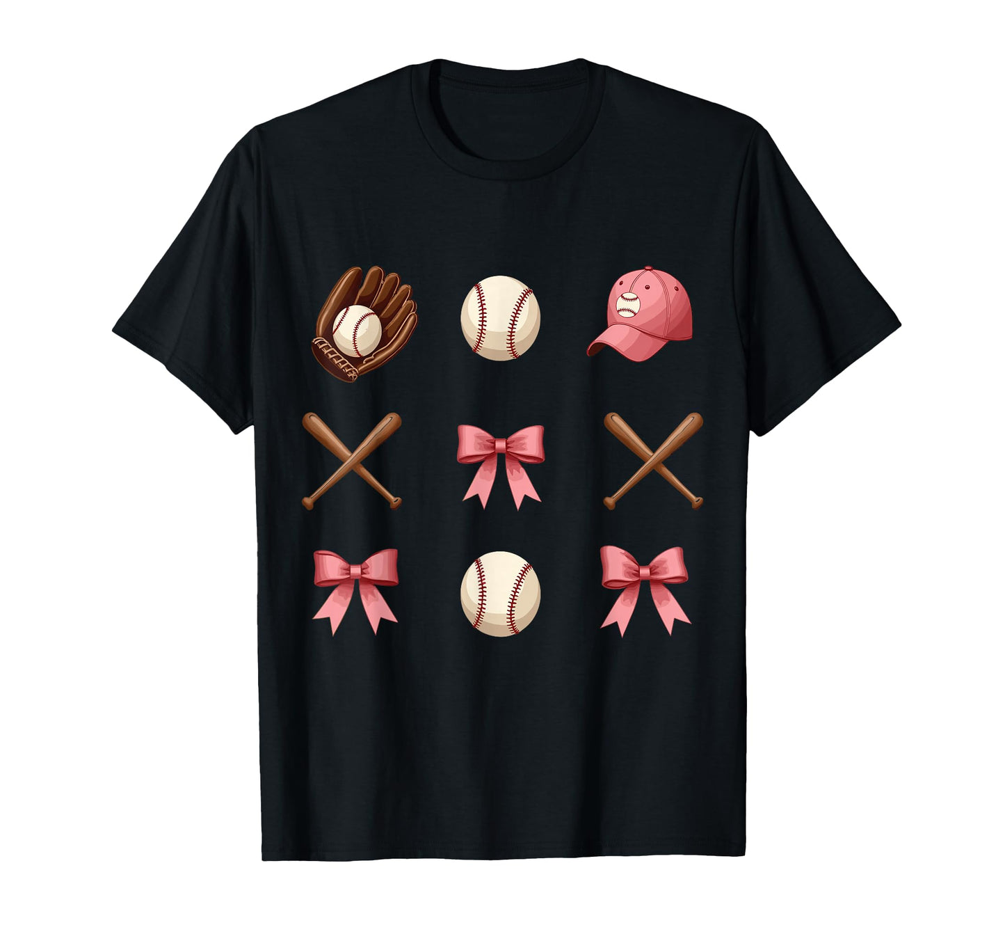 Baseball Coquette Bow Funny Bow Baseball T-Shirt - Unique Graphic Men Women - T-Shirt, Sweatshirt, Hoodie