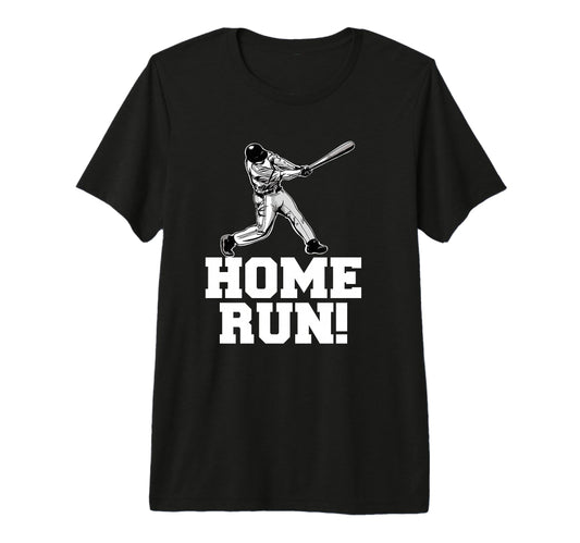 Baseball Home Run Tri Blend T-Shirt - Aesthetic Graphic for Adults - T-Shirt, Sweatshirt, Hoodie