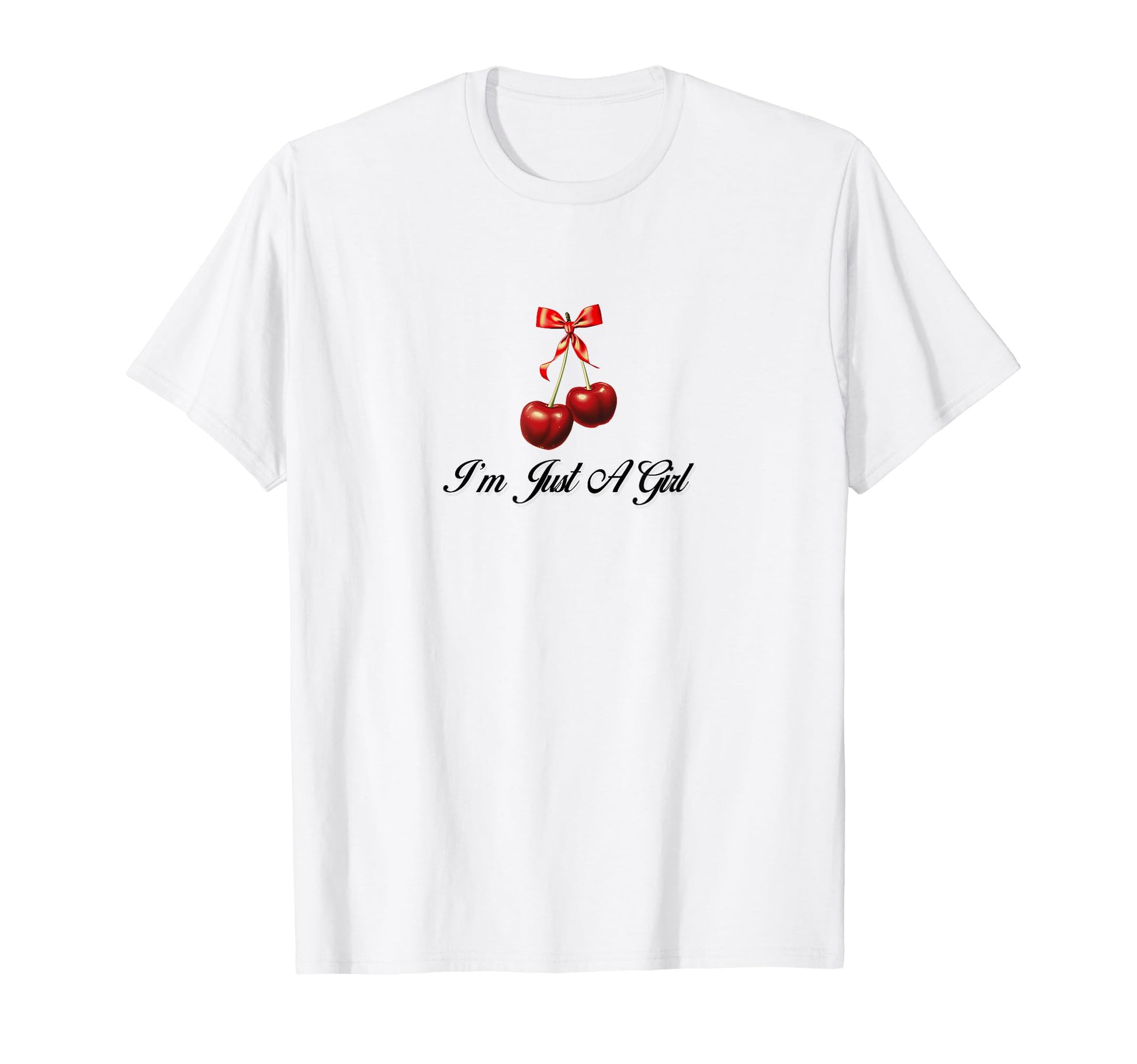 Im Just Coquette Cat Ribbon T-Shirt - Casual Everyday Wear for Adults - T-Shirt, Sweatshirt, Hoodie