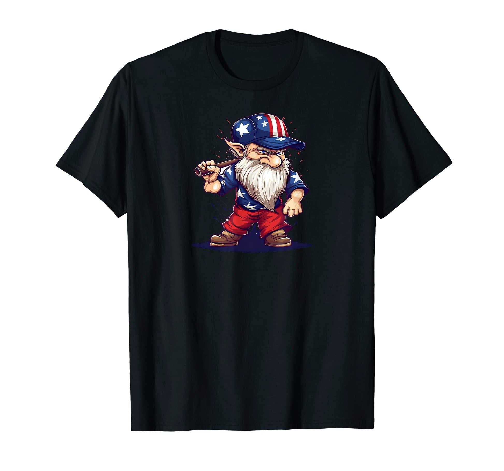 American Gnome 4Th July Baseball T-Shirt - Aesthetic Graphic Unisex - T-Shirt, Sweatshirt, Hoodie