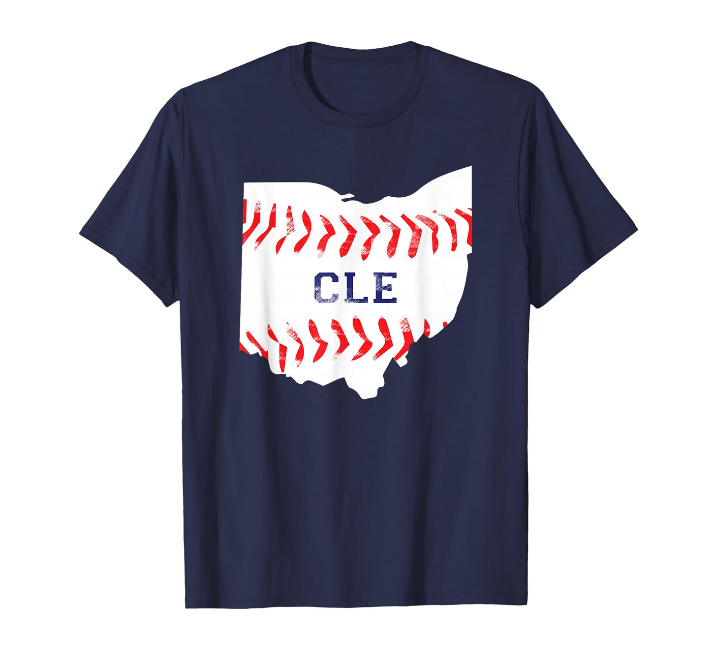 Distressed Cle Baseball T-Shirt - Custom Art Print for Adults - T-Shirt, Sweatshirt, Hoodie
