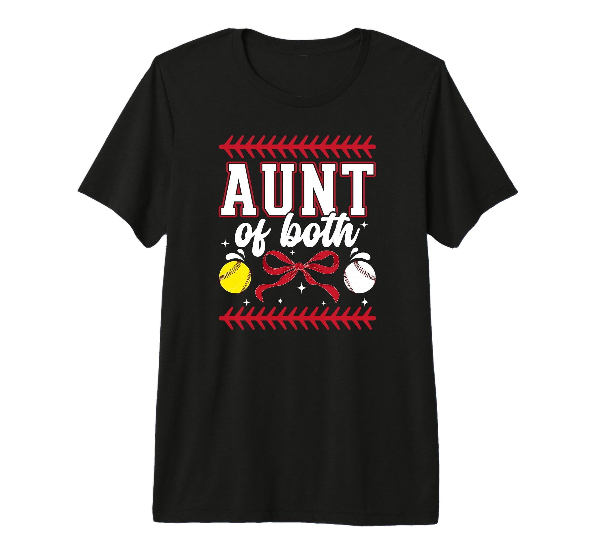 Aunt Both Coquette Baseball Softball T-Shirt - Minimalist Print for Adults - T-Shirt, Sweatshirt, Hoodie