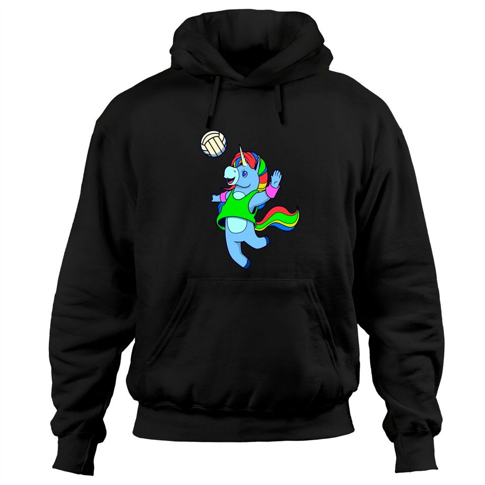 Cartoon Volleyball Comic Unicorn - Adult & Kids T-Shirts, Sweatshirts & Hoodies apparel design preview 1