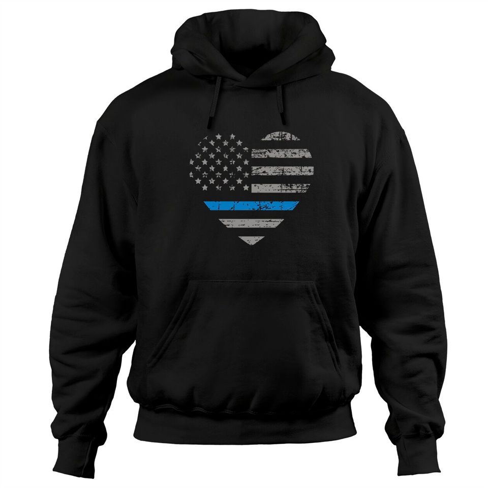 I Support the Thin Blue Line - Adult & Kids T-Shirts, Sweatshirts & Hoodies apparel design preview 1