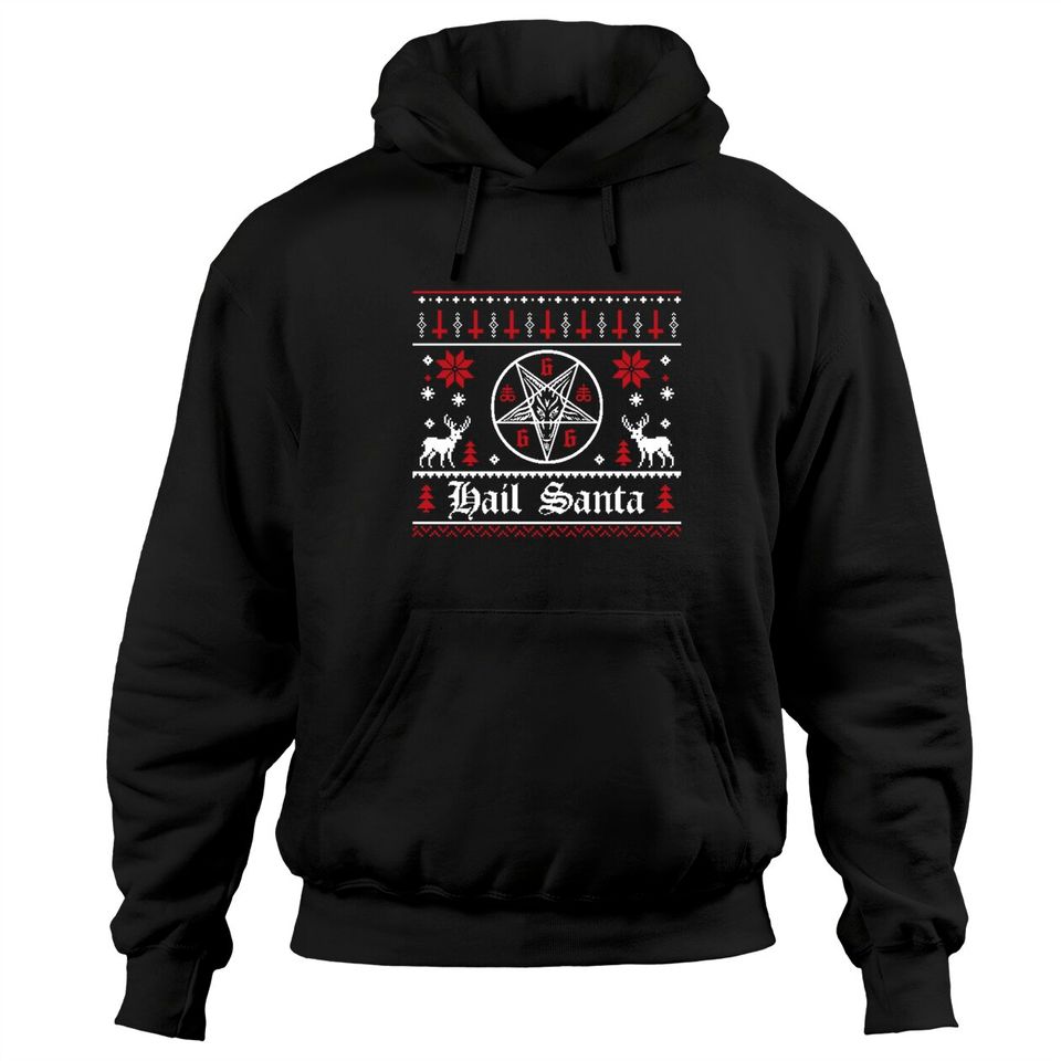 Hail Santa Ugly Christmas Sweater - Adult & Kids T-Shirts, Sweatshirts & Hoodies apparel design preview 1