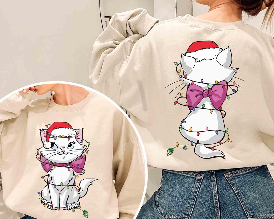 2-sided Santa Marie Portrait Christmas Light Double - Adult & Kids T-Shirts, Sweatshirts & Hoodies apparel design preview 1