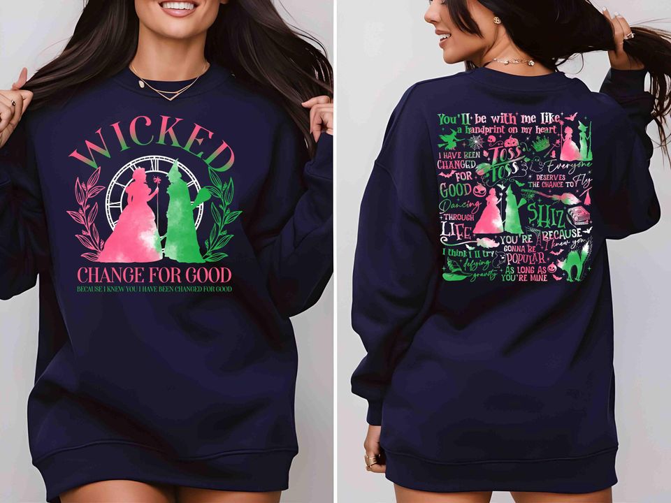 Wicked Defy Gravity Double-Sided for Kids Black - Adult & Kids T-Shirts, Sweatshirts & Hoodies apparel design preview 1