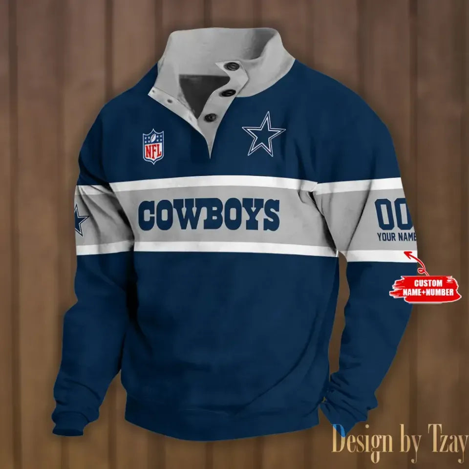 Dallas Cowboys football Stand Collar - Adult & Kids T-Shirts, Sweatshirts & Hoodies apparel design preview 1