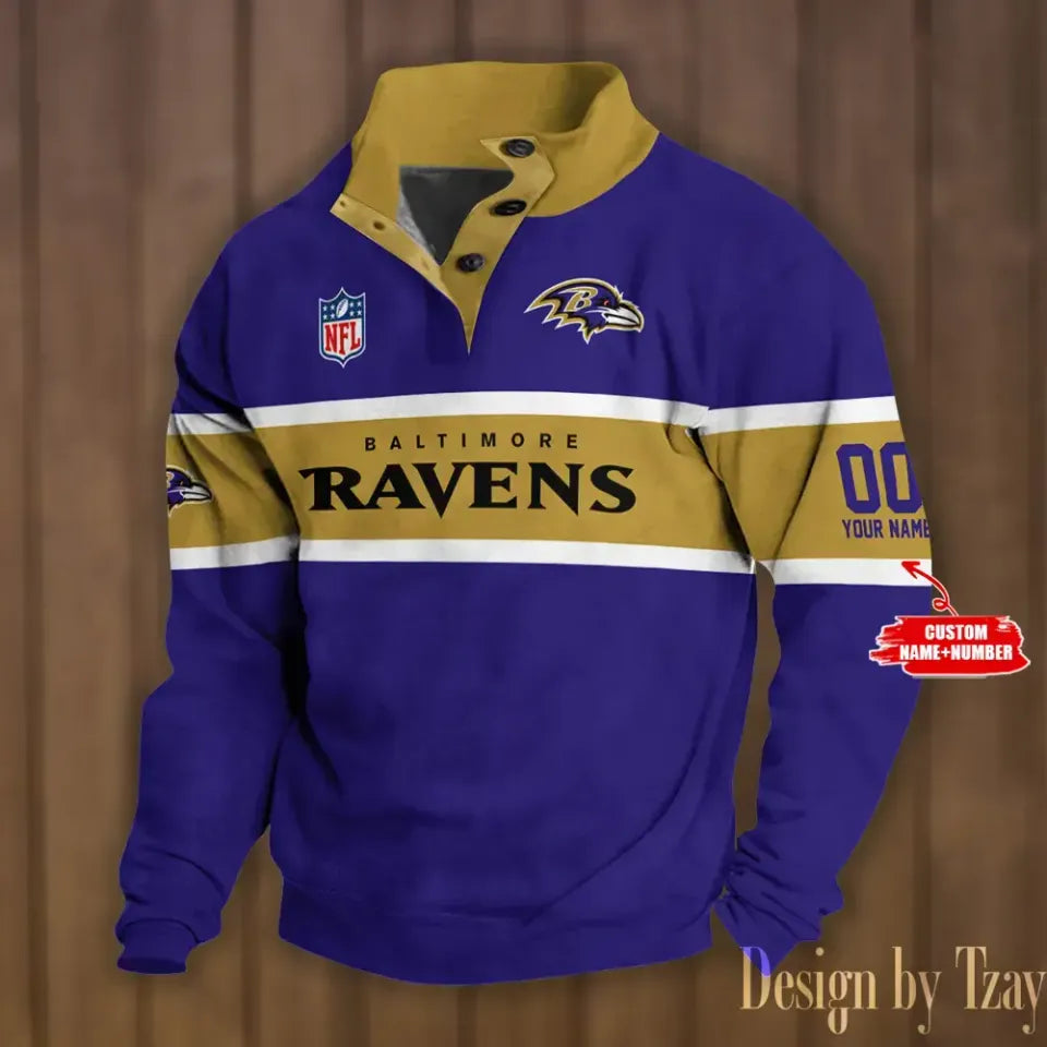 Baltimore Ravens football Stand Collar - Adult & Kids T-Shirts, Sweatshirts & Hoodies apparel design preview 1