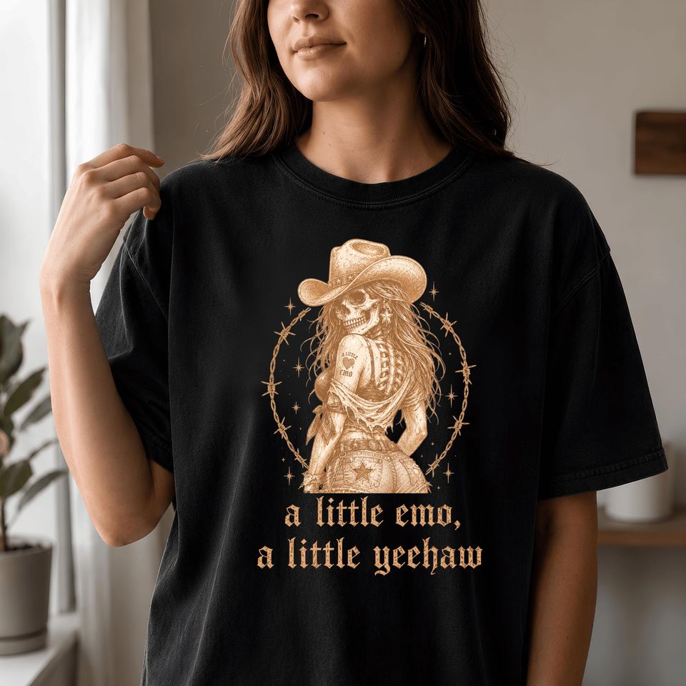 Women's Boxy Emo Western Graphic - Adult & Kids T-Shirts, Sweatshirts & Hoodies apparel design preview 1