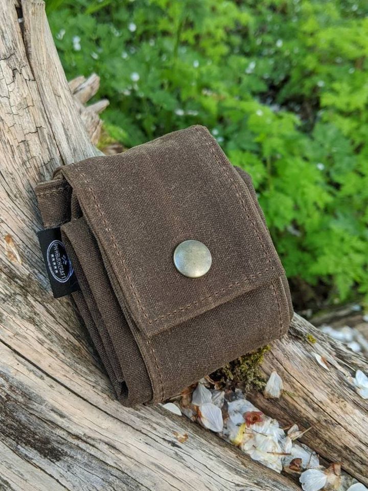 Handmade Waxed Canvas Foraging Pouch: Bushcraft Belt - Adult & Kids T-Shirts, Sweatshirts & Hoodies apparel design preview 1