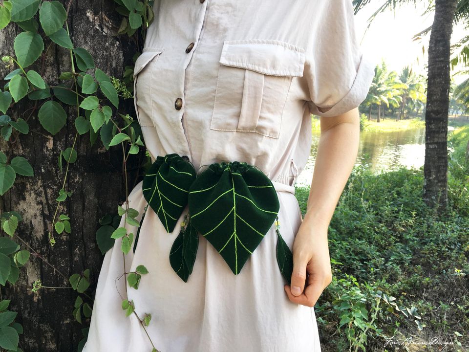 Set of 2, 3 Handcrafted Druid Leaf Pouches: Dice, - Adult & Kids T-Shirts, Sweatshirts & Hoodies apparel design preview 1