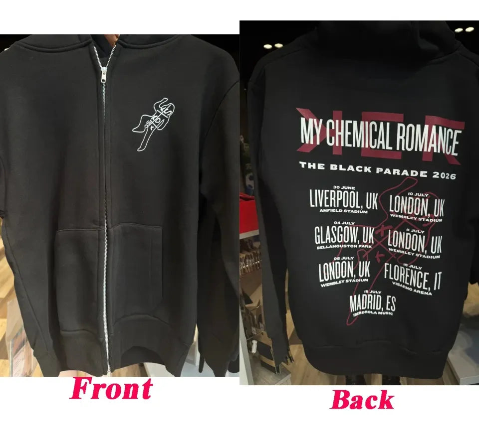 My Chemical Romance The Black Parade UK Europe Tour - Adult & Kids T-Shirts, Sweatshirts & Hoodies apparel design preview 1
