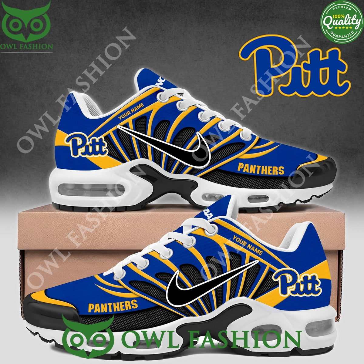 Custom name Pitt Panthers Limited Edition Air Max - Adult & Kids T-Shirts, Sweatshirts & Hoodies apparel design preview 1