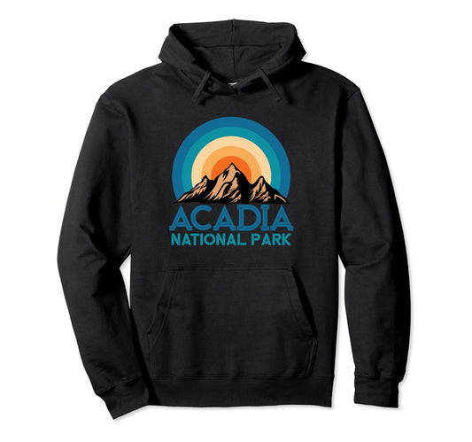 Acadia National Park Mountain Hiking Hoodie - Trendy Graphic Men Women - T-Shirt, Sweatshirt, Hoodie