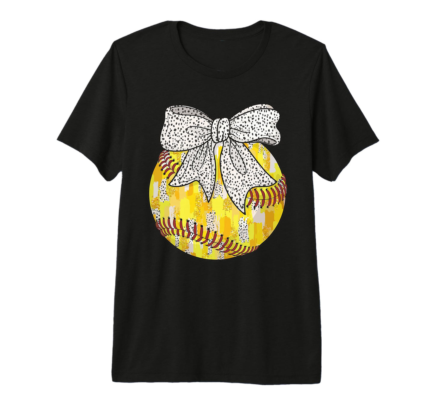 Funny Softball Coquette Bow Baseball Lover T-Shirt - Graphic Print Unisex - T-Shirt, Sweatshirt, Hoodie