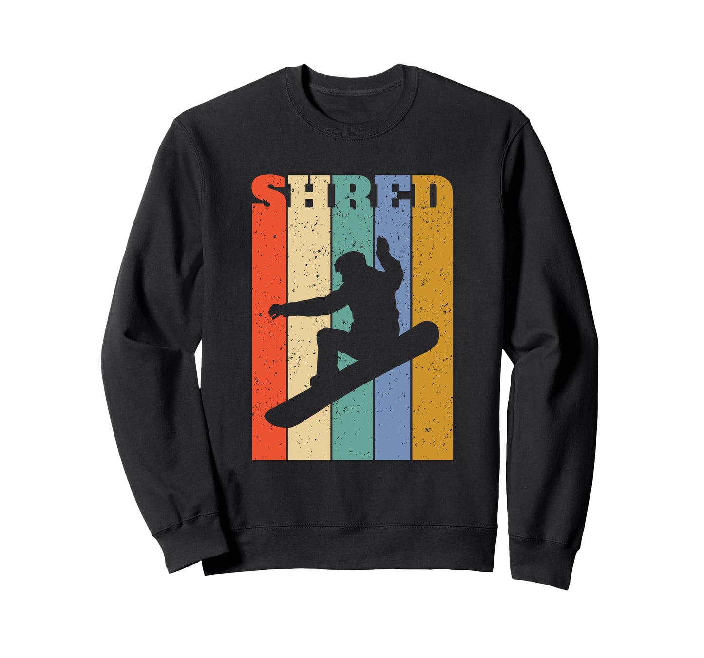 Snowboard Shred Vertical Stripes Sweatshirt - Unique Graphic Unisex - T-Shirt, Sweatshirt, Hoodie
