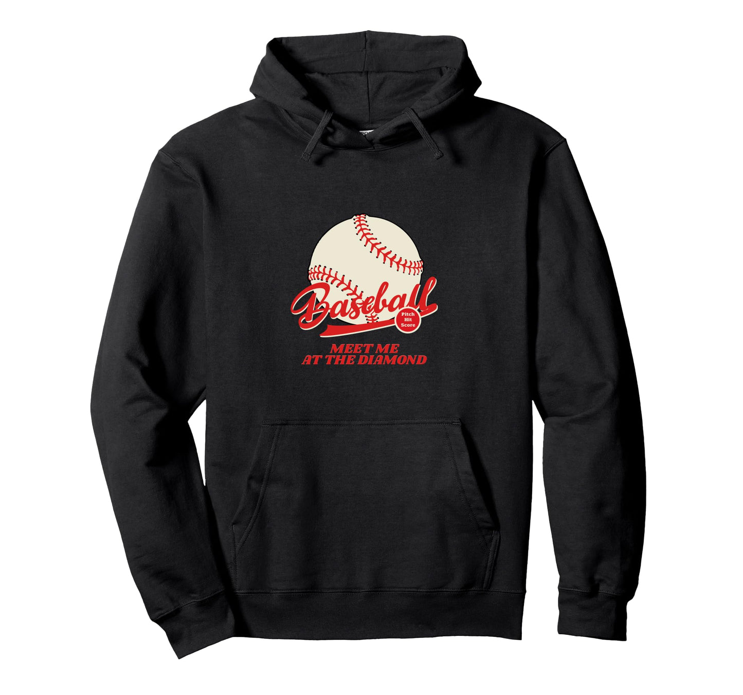 Baseball Nostalgia Vibe Meet Me Diamond Hoodie - Trendy Graphic for Adults - T-Shirt, Sweatshirt, Hoodie