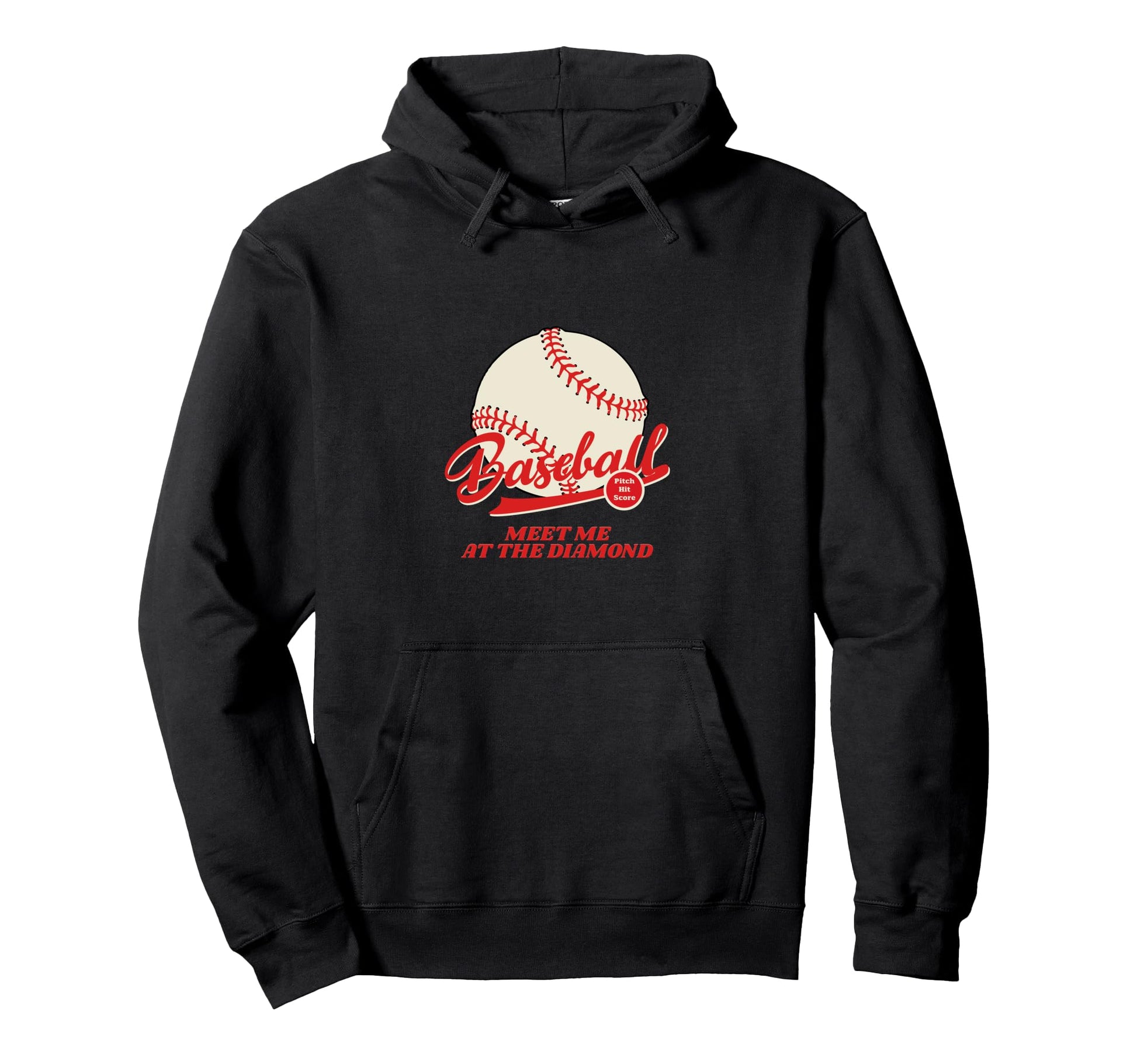 Baseball Nostalgia Vibe Meet Me Diamond Hoodie - Trendy Graphic for Adults - T-Shirt, Sweatshirt, Hoodie